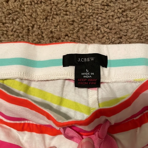 NWT J.Crew super soft pajama set. Size large. Adorable stripes! - Picture 4 of 5